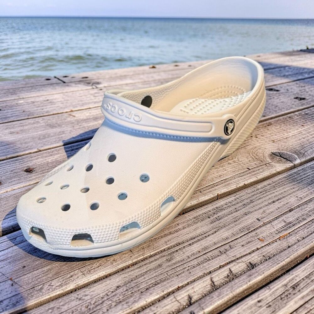 Unisex Crocs Classic Clog Ice Blue Gray Sandal Size M 10 W 12